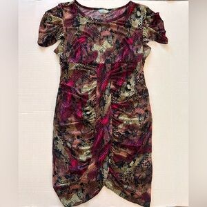 Elegant Multicolor Patterned Dress